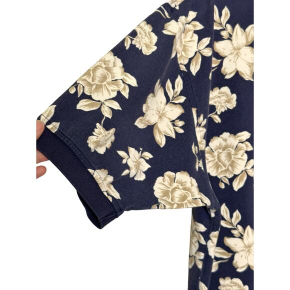 Tommy Hilfiger vintage blue floral short sleeves polo shirt size Large - Picture 6 of 10